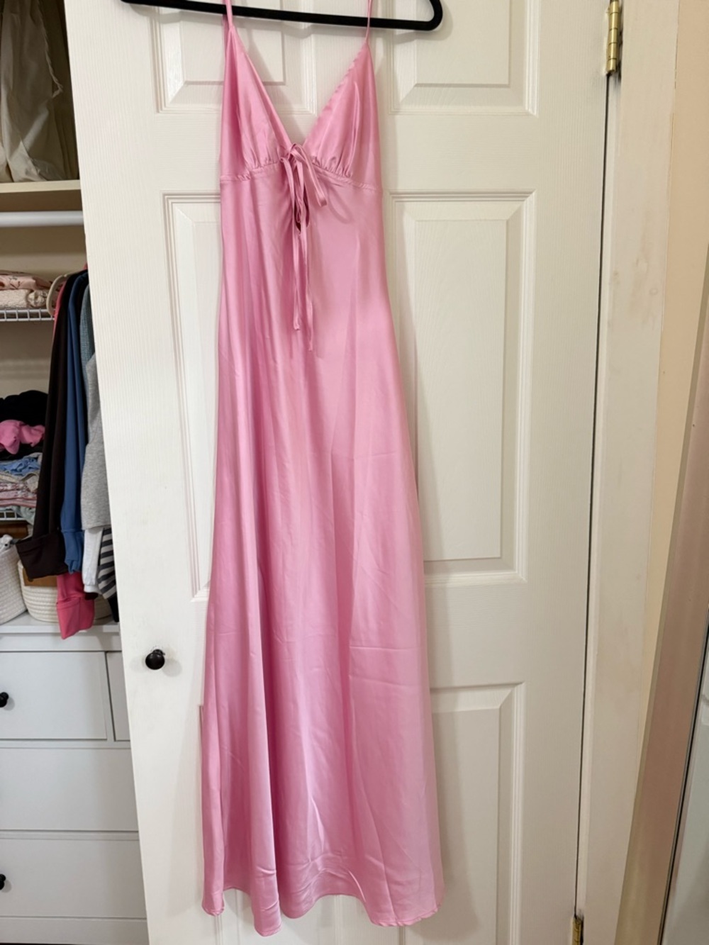 Peppermayo Pink Satin Slip Dress